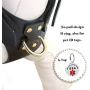 Beirui Genuine Leather Dog Harness and Leash Set for Small Dogs - No Pull Front Puppy Dog Halter Harness - 5ft Training Leads for Chihuahua Poodle Walking
