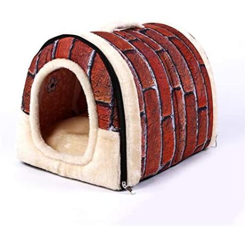 Soft Pet Dog Cat House Tent, Kennel Foldable Doggy Winter Warm Cushion Basket Animal Bed Cave Pet Bed Toy