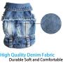 Strangefly Dog Jean Jacket, Blue Puppy Denim T-Shirt, Machine Washable Dog Clothes, Comfort and Cool Apparel, for Small Medium Dogs Pets and Cats (XS, Blue)