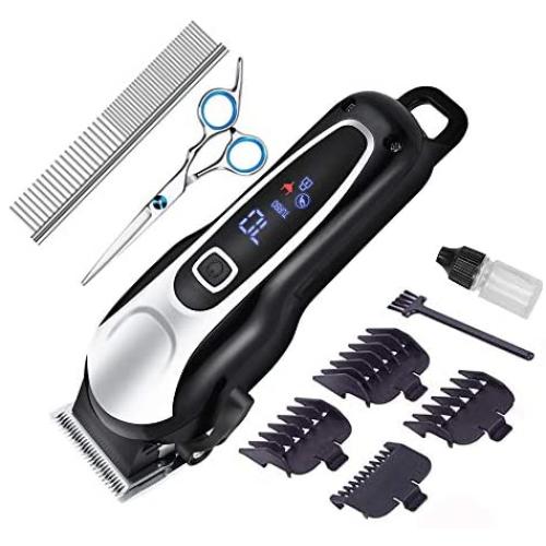 DABOQ Dog Clippers, Pet Clippers,Rechargeable Wireless Pet Grooming Hair Clippers, Professional Dog Grooming Kits, Pet Trimmers for Cats and Dogs