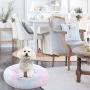 KAMA BRIDAL Marshmallow Cat Bed, Round Donut Beds Sofa for Small Dogs, Warm Plush Calming Pet Bedding, Pluffy, Comfy&Cute Faux Fur Cuddler Indoor, Size 23''