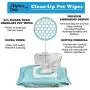Deodorizing Hypoallergenic Heavy Duty Thick Durable Pet Grooming Wipes Unscented Cleans Face, Ears, Body, Butt and Eyes – Bath Alternative, Super Convenient, Ideal for Home or Travel Deodorizing Hypoallergenic Heavy Duty Thick Durable Pet Grooming Wipes Unscented Cleans Face, Ears, Body, Butt and Eyes – Bath Alternative, Super Convenient, Ideal for Home or Travel