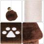 BEWISHOME Cat Tree Condo Furniture Kitten Activity Tower Pet Kitty Play House with Scratching Posts Perches Hammock MMJ01
