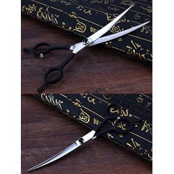 Freelander 6.5'' Japan 440C Downward Curved Professional Pet Grooming Scissors Dog Hair Cutting Shears for Left or Right Hand Pet Groomer
