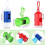 Frienda 3 Pieces Dog Waste Bags Dispenser with LED Light Leash Poop Waste Bag Holder Dispenser Dog Poop Waste Bags for Walking Running with Dog (3 Styles)