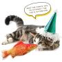 pawstrip Electric Moving Cat Kicker Fish Toy, Realistic Plush Electric Wagging Fish Cat Toy, Wiggle Fish Catnip Chew Toys, Funny Interactive Pets Toy Supplies for Cat Kitten Exercise