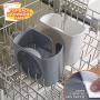 Kitty City Large Raised Cat Food Bowl Collection, Stress Free Pet Feeder and Waterer, Gray (CM-10062-CS01)