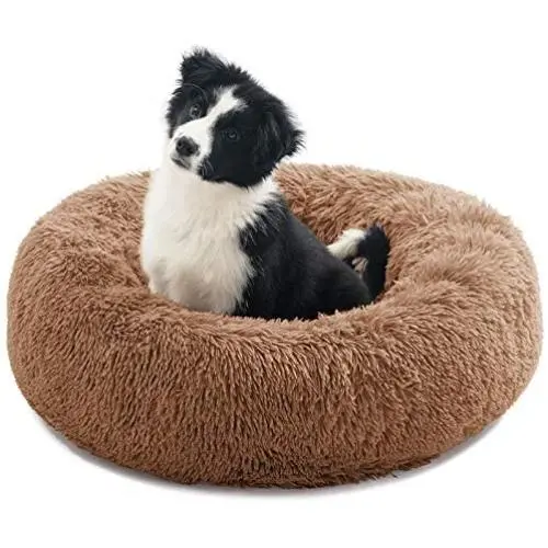 Donut Dog Beds for Small Medium Dogs Cats, Yonet Calming Dog Beds Round Pet Cat Bed Faux Fur Anti-Anxiety Machine Washable Warming Fluffy Orthopedic Puppy Beds with Muti-Color 23inch Donut Dog Beds for Small Medium Dogs Cats, Yonet Calming Dog Beds Round Pet Cat Bed Faux Fur Anti-Anxiety Machine Washable Warming Fluffy Orthopedic Puppy Beds with Muti-Color 23inch