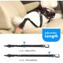 Dog Seat Belt, Upgrade 3-in-1 Adjustable Pet Safety Belt with Heavy Duty Hardware and Swivel Aluminum Carabiner, Buffer Strip to keep Cat & Dog Secure. Vehicle Seat Belt for Small Medium Large Dogs