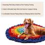 Capslpad Snuffle Mat for Dogs Small Large,21.5'' Round Nose Work Pet Mat Slow Feeding Mat Dog Sniffing Foraging Training Pad Puppy Puzzle Toys (Multi-Color)