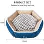 KROSER Dog & Cat Bed 22'' Stylish Pet Bed with Reversible Pillow (Warm and Cool) Non-Slip Waterproof Bottom Soft Calming Bed Machine Washable and Removable Covers Sleeping Bed for Small Dogs and Cats