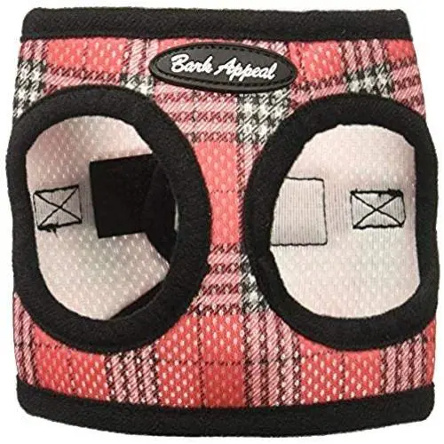 Bark Appeal Mesh Step in Harness, X-Small, Red Plaid Bark Appeal Mesh Step in Harness, X-Small, Red Plaid