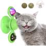 98K Windmill Cat Toy Interactive Chew Toys for Indoor Cats Spinner Catnip Toy Cat Toothbrush Funny Kitten Toys Cats Hair Brush Turntable Massage Scratching Tickle Toy with Suction Cup