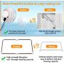 pueikai Cat Hammock, Cat Window Perch for Indoor Large Cats, Cat Resting Seat Hammock Shelves, Sturdy Heavy-Duty Knob Suction Cups Holds Up to Weighted up to 50 lbs, Space-Saving & Easy to Assemble