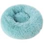 otoez Round Plush Donut Pet Bed Fur Donut Cuddler Warm Soft Dog Cat Cushion Bed Calming Bed Non-Slip Bottom (15''/19''/23/27''/31/39)