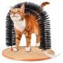 CinTar Pet Dog Cat Arch Self Groomer Massager Groom Brushes Scratching Toy Hair Fur Grooming Brush Controls Shedding with Scratch Pad and Catnip Interactive Kitten Toys