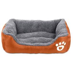 Pet Deluxe Dog Bed, Super Soft Pet Sofa Cats Bed, Non Slip Bottom Pet Lounger,Self Warming and Breathable Pet Bed Premium Bedding
