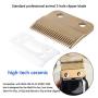 Clippers Blades Replacement for Wahl 30-15-10(#1037-400),Professional Animal Standard Adjustable Blade Set,Ceramic Dog Blade Set,2 Set(Gold/Silver)