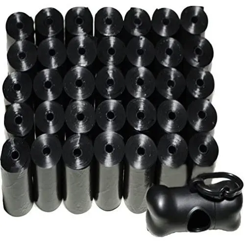 Poop Bag Shop 700-Count Dog Pet Waste Poop Bags, 35 Refill Rolls with Poop Bag Dispenser, Black