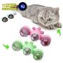 hdee Interactive Cat Catnip Toy, Cat Windmill Turntable Toy, Pet Scratch Toy Funny Kitten Toy with Catnip and Bell, Attract Cats Attention, for Cat Grooming Massage Playing, Green/Pink
