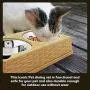 Iconic Pet Colour Splash Designer Rattan Pet Double Diner (Set of 2)