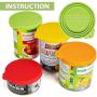 Silicone Pet Can Covers lids- 4 Pack for Pet Dog Cat Food Can Top One Size Fits All Standard Size Dog and Cat Can Tops Universal Silicone Can Lid Cover
