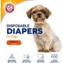 Arm & Hammer for Pets for Pets Female Dog Diapers, Size Small, 12 Count | Ultra-Abosorbent, Adjustable Girl Dog Diapers with Leak-Proof Protection and Wetness Indicator (FF13875)