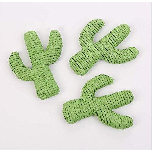 MJEMS Pets Puppy Cat Dog Pet Paper Rope Chew Toys 3 Pack Cactus Rope Toys to Clean The Tooth,Cat Scratching Toys
