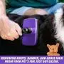 Ruff N Ruffus Self-Cleaning Slicker Brush + FREE Pet Nail Clippers + FREE 7.5'' Steel Comb | UPGRADED PAIN-FREE BRISTLES | Cat Dog Brush Grooming Gently Reduces Shedding & Tangling For All Hair Types