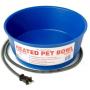 Farm Innovators Model R-19 Economical 1-1/2-Gallon Round Heated Pet Bowl, Blue, 60-Watt