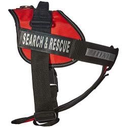 Dogline UnimaDog Harness Vest with Search & Rescue Patches Adjustable Straps Breathable Neoprene for Identification Training Dogs