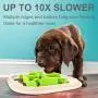 Bolux Slow Feeder Dog Bowls, 11''×11'' No-Spill Dog Food Puzzle Bowl, Pet Slow Feeder Lick Mat, Puppy Funny Feeder Bowl, Large & Heavy Dog Dishes, Slow Eating Pet Bowl for Small Medium Large Dogs