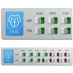 Glide Signs Dog Food Organizer – Pet Feeding Reminder - Am Pm Daily Indicator Sign - Fed or Feed The Puppy Supplies - Fridge Magnets and Double Sided Tape - Care for Your Pets