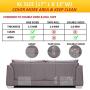 MBIO Cat Scratching Pads Tapes Sheets Shields, Anti Scratch Tape for Upholstered Couch, Furniture Protector Pet & Kid Safe Transparent No Residue, Extra Thick 1.5mm XL 12’’x17’’ (8 or 12 Pcs) & Pins