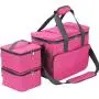 KOPEKS Dog Cat Pet Travel Bag Thermal Bag with Compartments Bowl and Drinker Foldable Travel Kit