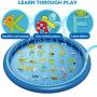 AIPET Sprinkler for Dogs/Kids, Splash Pad, 68'' Dog Bath Pool, Perfect Summer Outdoor Pool Thickened Durable Bathing Tub for Kids/Dogs/Cats