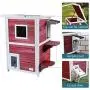 Petsfit 2-Story Weatherproof Outdoor Kitty Cat House/Condo/Shelter with Escape Door 20'' Lx20 Wx32 H Petsfit 2-Story Weatherproof Outdoor Kitty Cat House/Condo/Shelter with Escape Door 20'' Lx20 Wx32 H