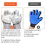VavoPaw Magic Pet Grooming Gloves, Dog Bathing Shampoo Gloves with High Density Teeth, Heat Resistant Silicone Pet Hair Remover Brush for Cat & Dogs