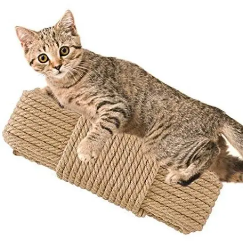 Barelove 20M Cat Sisal Rope Natural Twine for Scratching Post Tree Replacement - Hemp Rope for Repairing, Recovering or DIY Scratcher, 8mm Diameter Barelove 20M Cat Sisal Rope Natural Twine for Scratching Post Tree Replacement - Hemp Rope for Repairing, Recovering or DIY Scratcher, 8mm Diameter