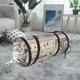 Japanese Style Collapsible Printed Cat Tunnel with Ball Rolling Ground Chinchilla Drilling Holes Pet Supplies Cat Toys