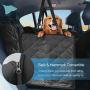 Heeyoo Dog Back Seat Cover, 100% Waterproof Pet Seat Cover with Mesh Visual Window and Storage Pockets, Dog Hammock with Side Flaps