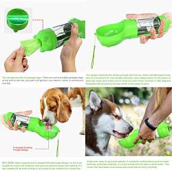 Guardians Dog Travel Water Bottle,Portable Walking Traveling Water Bottle Dispenser with Waste Bag for Pet, Puppy, Small Animal