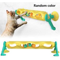 Grehod Cat Toy Cat Tunnel Turntable Toy, 360° Turntable Toy, Pet Comb Hair Massage Brush, Bell Suction Cup Toy, Roller Ball Toy, Pet Puzzle Turntable Toy