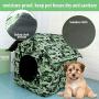Pet Outdoor House, Waterproof and Weatherproof Cat House, Foldable Pet Shelter, Winter Thick and Warm Cat Litter, Removable and Washable Foldable Stray Cat Litter