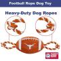 Pets First NCAA Texas Longhorns Football Dog Toy, Tough Quality Nylon Materials, Strong Pull Ropes, Inner Squeaker, Collegiate Team Color