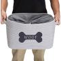 Morezi Cotton Rope Dog Toy Box Puppy Toy Basket Bin with Drawstring Closure - Perfect for Organizing Dog Toys, Blankets, Leashes, Towel, Coats, Diaper, Pet Pee Mat