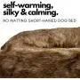 Millie Mats Pet Bed Plush Faux Fur Bed for Small & Medium Size Dog, Puppy or Cat. Use as Crate Bed. Washable Removable Cover for Easy Clean. Soft, Warm & Luxurious for stretchers & Belly Loungers.