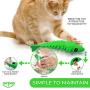 Ronton Cat Toothbrush Catnip Toy - Durable Hard Rubber - Cat Dental Care, Cat Interactive Toothbrush Chew Toy (2-Pack Green/Blue)