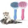 Pets Cat and Dog Hair Brush,Easy Self Cleaning,No More Shedding,Pet Supplies Pet Comb(Blue Thin)