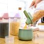Pet Food Storage Container with Measuring Cup, Pour Spout and Seal Buckles Food Dispenser for Dogs Cats